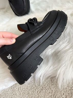 Naked Wolfe Black and Tan Leather Loafers